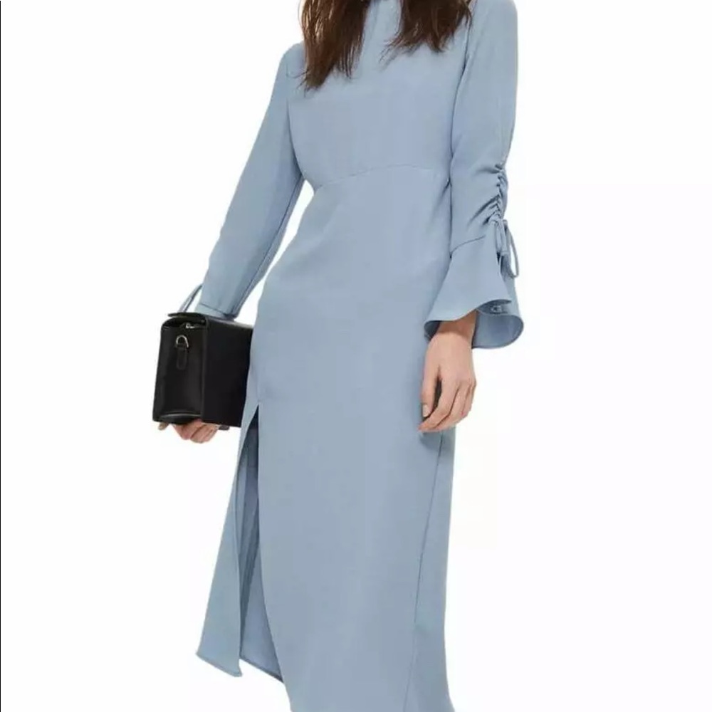 Light blue asymmetrical hem dress- TopShop 10260